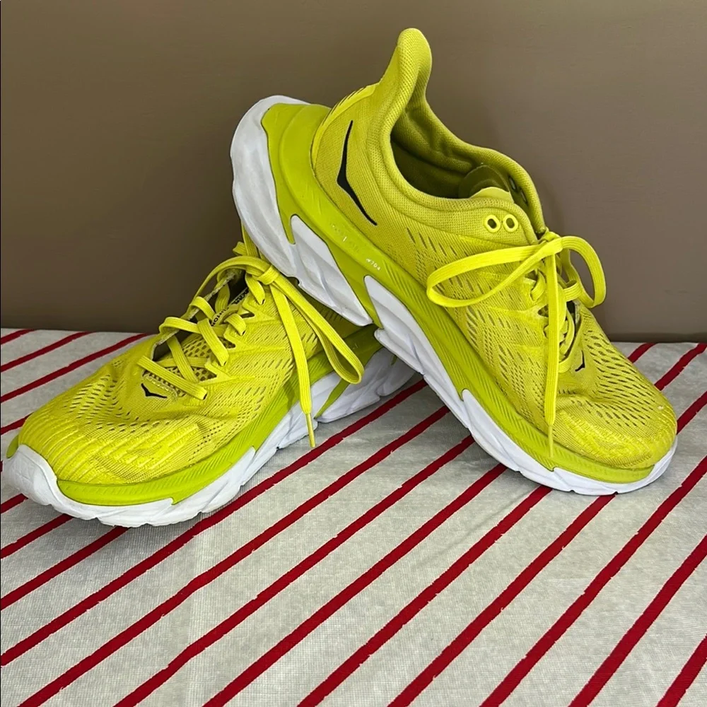 Hoka Neon Yellow Athletic Running Shoes